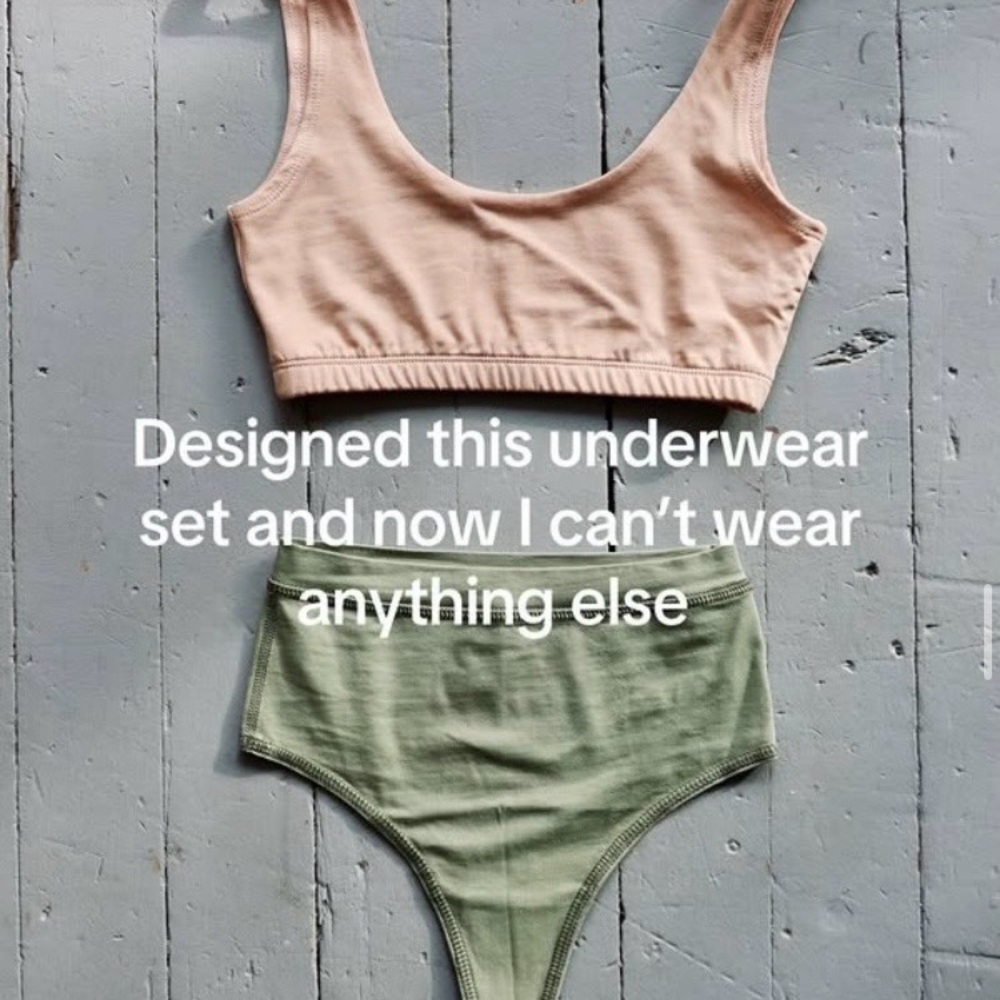 NWOT (M) 2x Purusha People organic cotton high rise thong